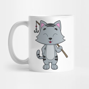 Cat Fishing Fisher Finshing rod Mug